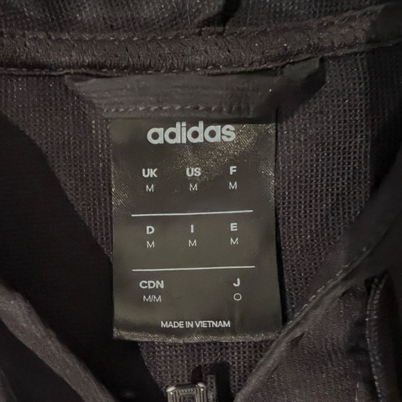 Adidas 3-Stripes Full-Zip Hoodie Jacket – Black (Men’s Medium) - Picture 4 of 5